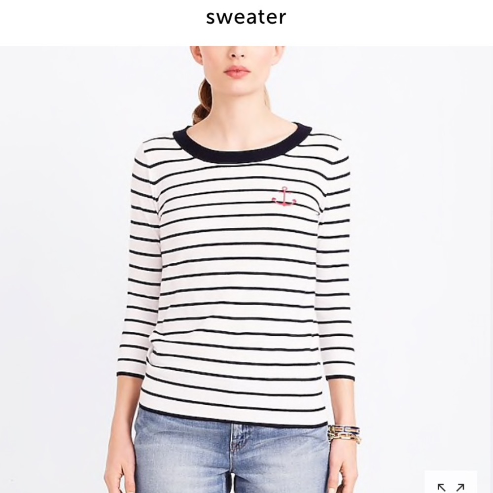Striped anchor sweater